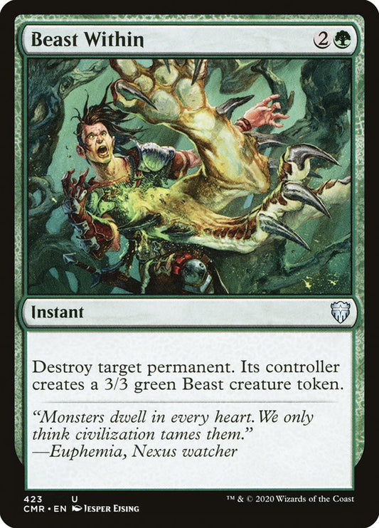 MTG Card Title: Beast Within CMR/423