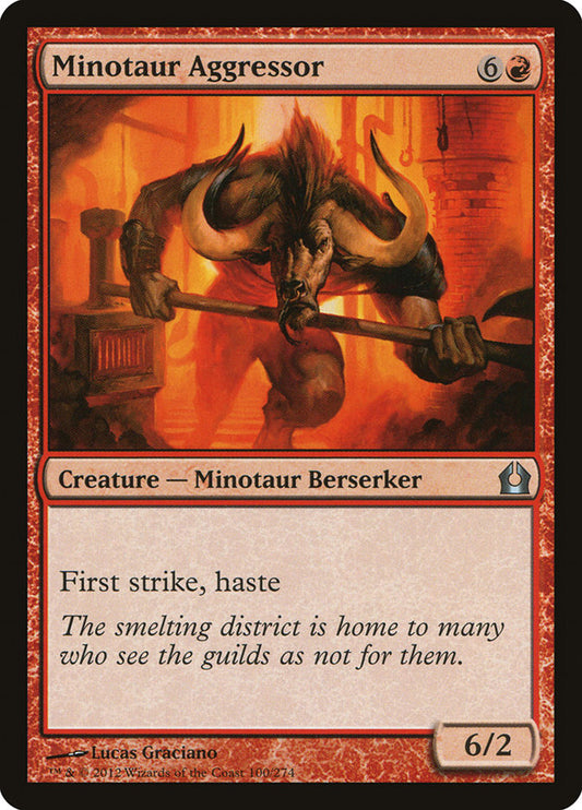 MTG Card Title: Minotaur Aggressor RTR/100