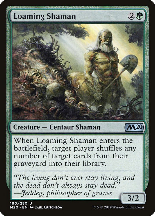 MTG Card Title: Loaming Shaman M20/180