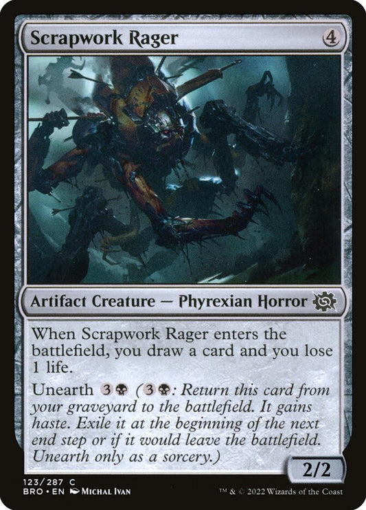 MTG Card Title: Scrapwork Rager BRO/123