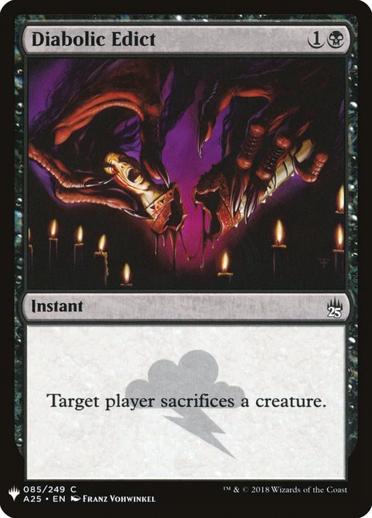 MTG Card Title: Diabolic Edict PLST/A25-85