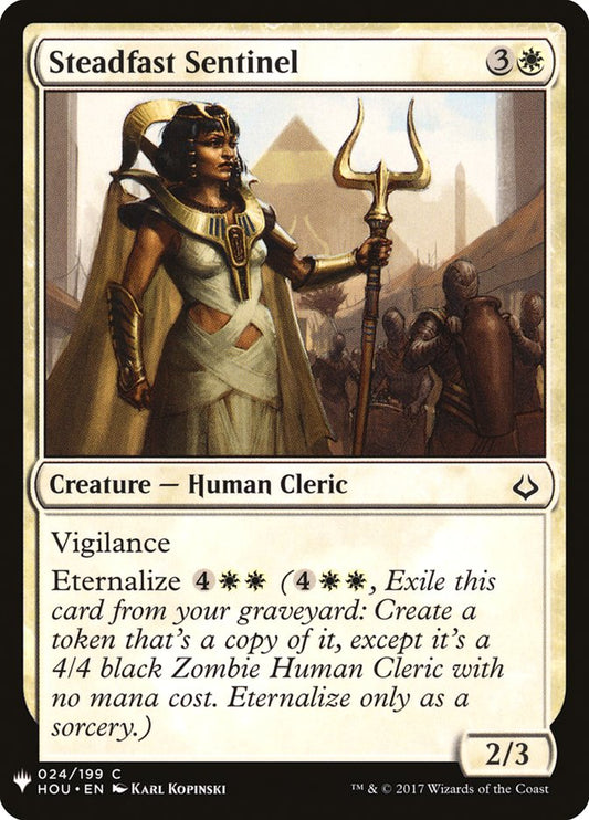 MTG Card Title: Steadfast Sentinel PLST/HOU-24