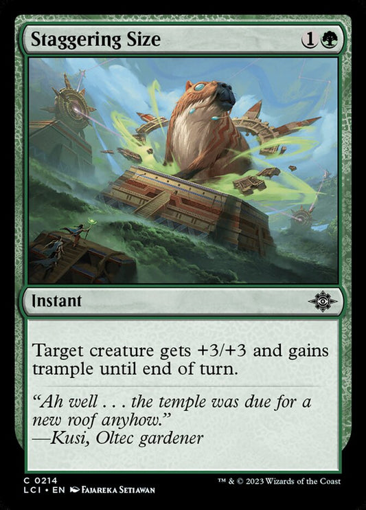 MTG Card Title: Staggering Size LCI/214