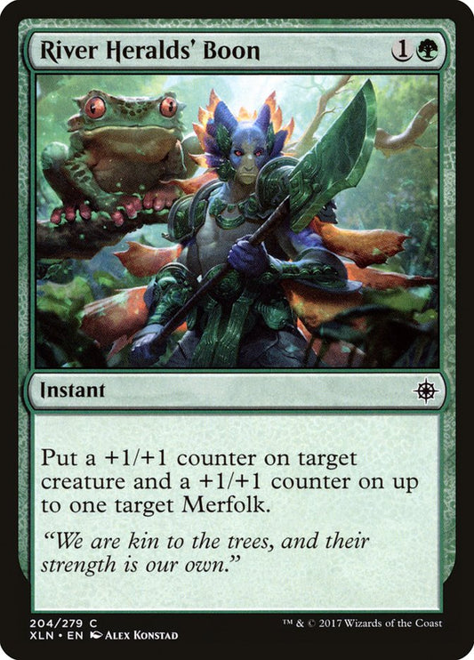 MTG Card Title: River Heralds' Boon XLN/204