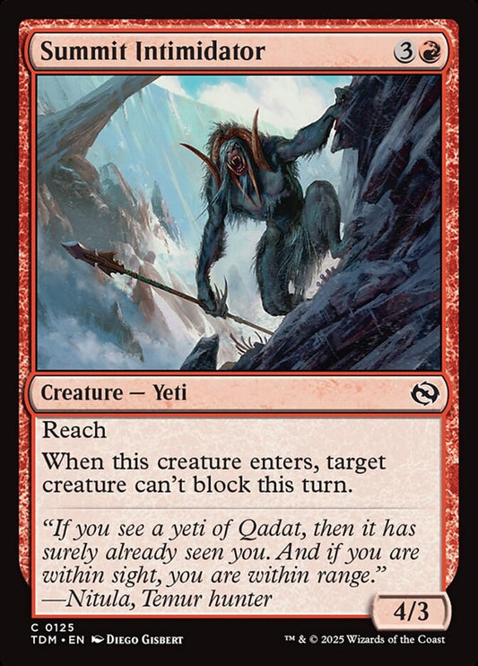 MTG Card Title: Summit Intimidator TDM/125