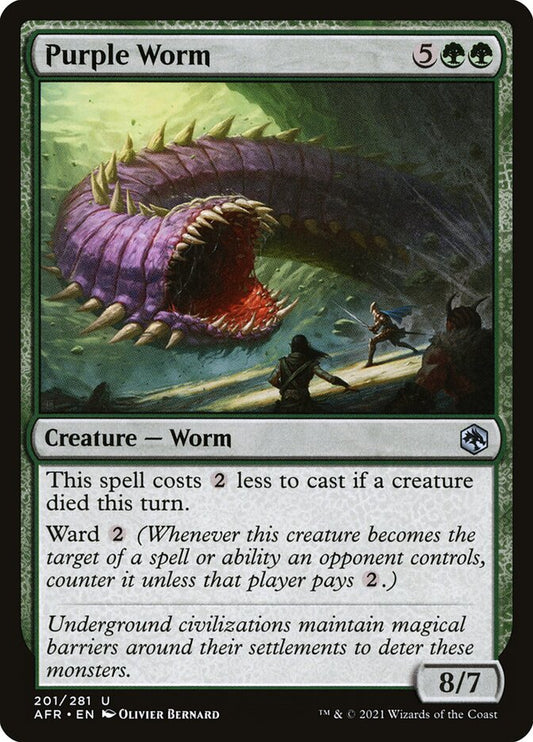 MTG Card Title: Purple Worm AFR/201