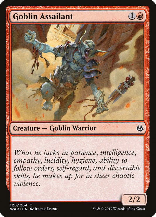 MTG Card Title: Goblin Assailant WAR/128