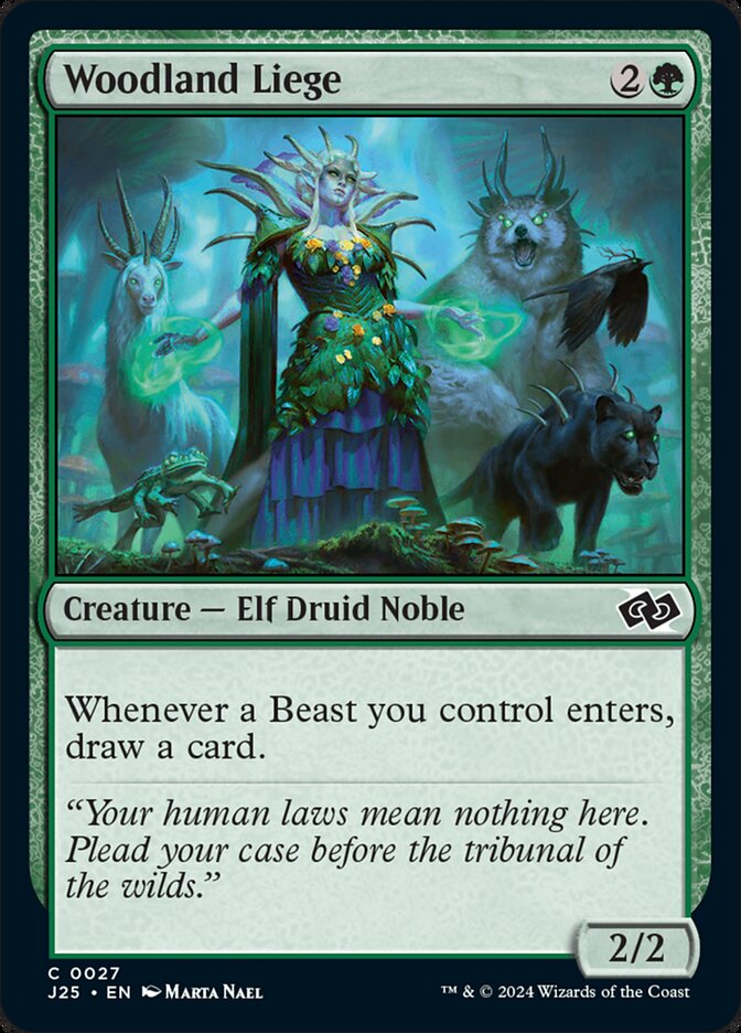 MTG Card Title: Woodland Liege J25/27