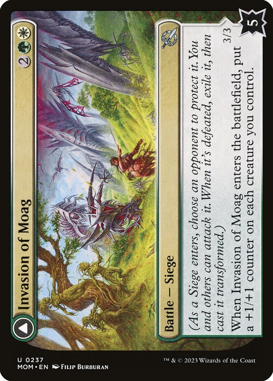 MTG Card Title: Invasion of Moag // Bloomwielder Dryads MOM/237