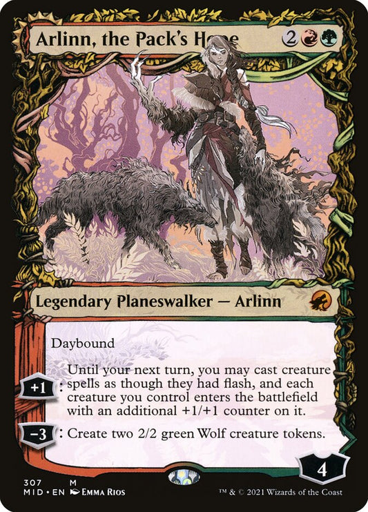 MTG Card Title: Arlinn, the Pack's Hope // Arlinn, the Moon's Fury MID/307