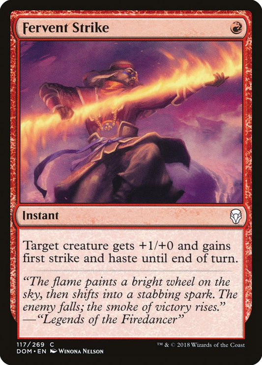 MTG Card Title: Fervent Strike DOM/117