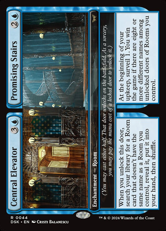 MTG Card Title: Central Elevator // Promising Stairs DSK/44
