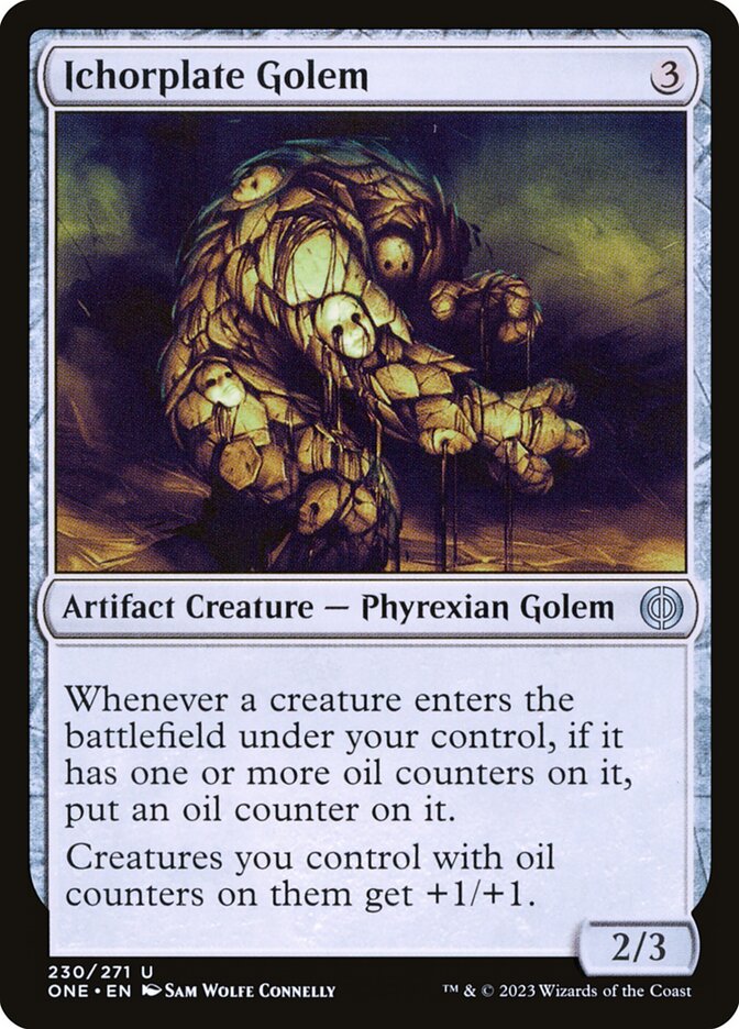 MTG Card Title: Ichorplate Golem ONE/230