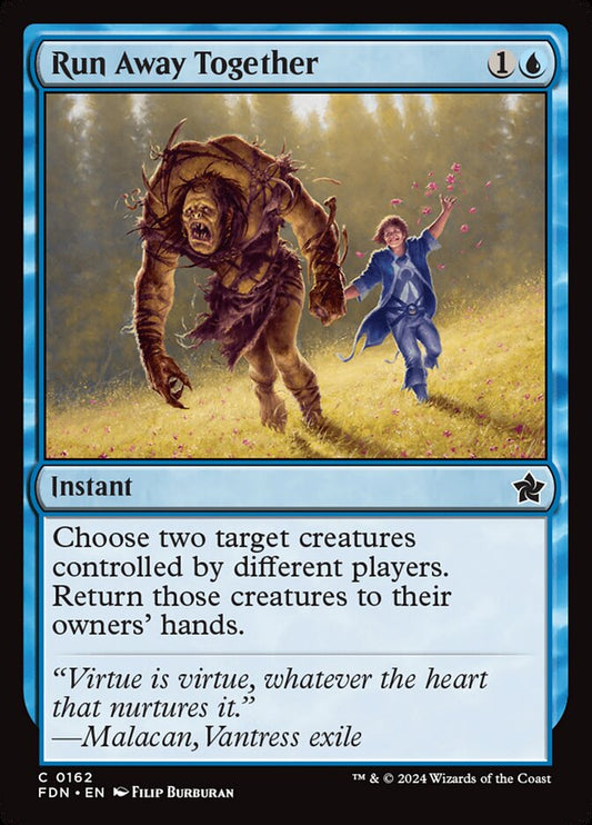 MTG Card Title: Run Away Together FDN/162