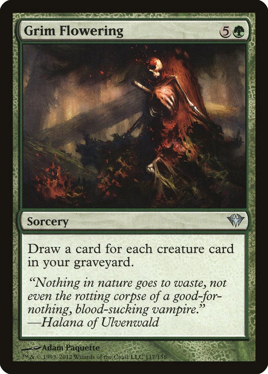 MTG Card Title: Grim Flowering DKA/117