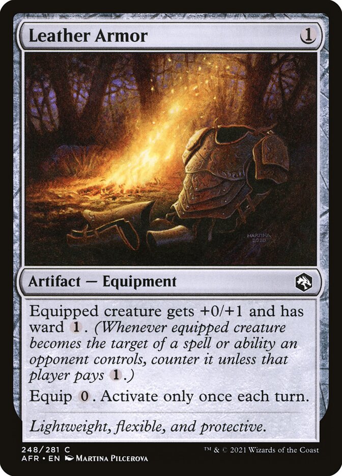 MTG Card Title: Leather Armor AFR/248