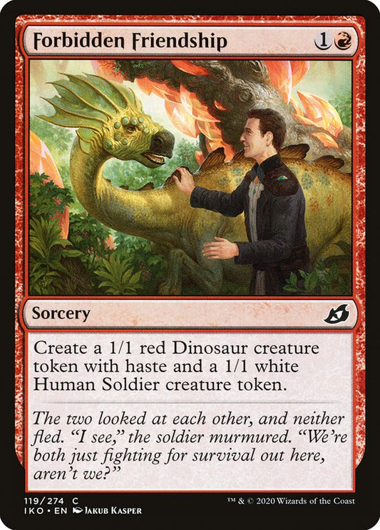 MTG Card Title: Forbidden Friendship IKO/119