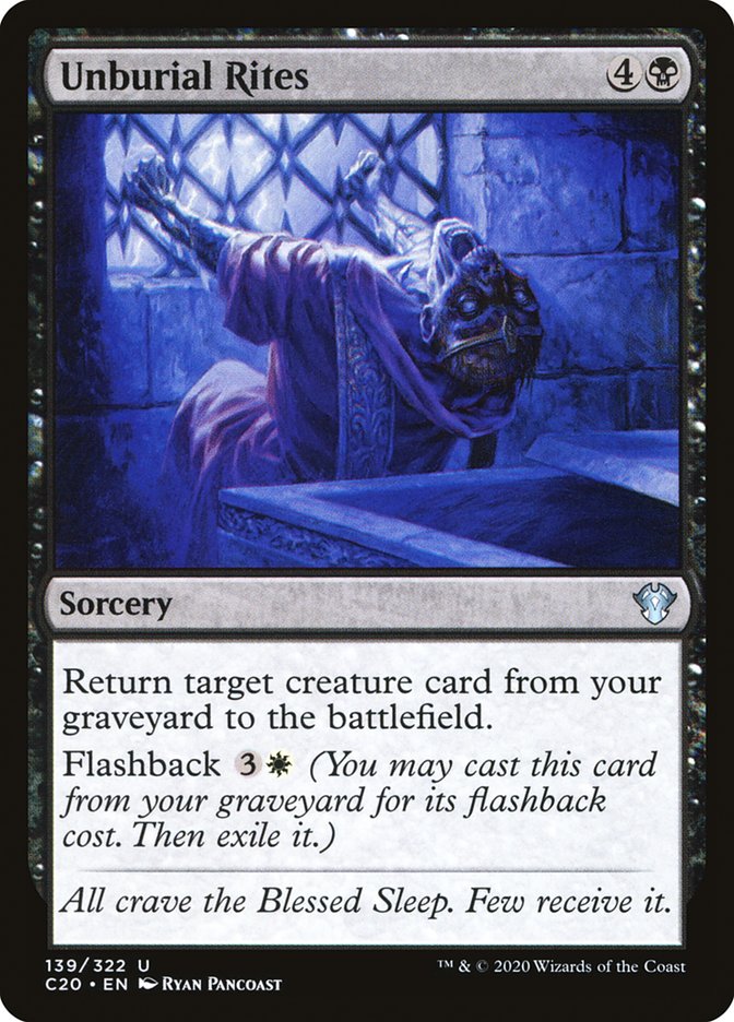 MTG Card Title: Unburial Rites C20/139