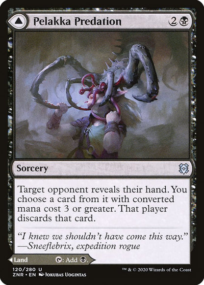 MTG Card Title: Pelakka Predation // Pelakka Caverns ZNR/120