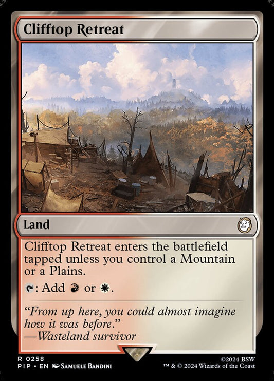 MTG Card Title: Clifftop Retreat PIP/258