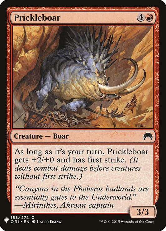 MTG Card Title: Prickleboar PLST/ORI-158