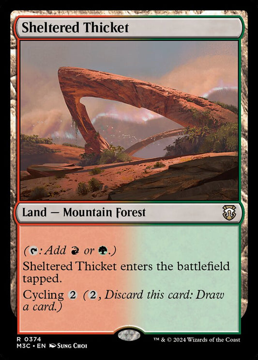 MTG Card Title: Sheltered Thicket M3C/374