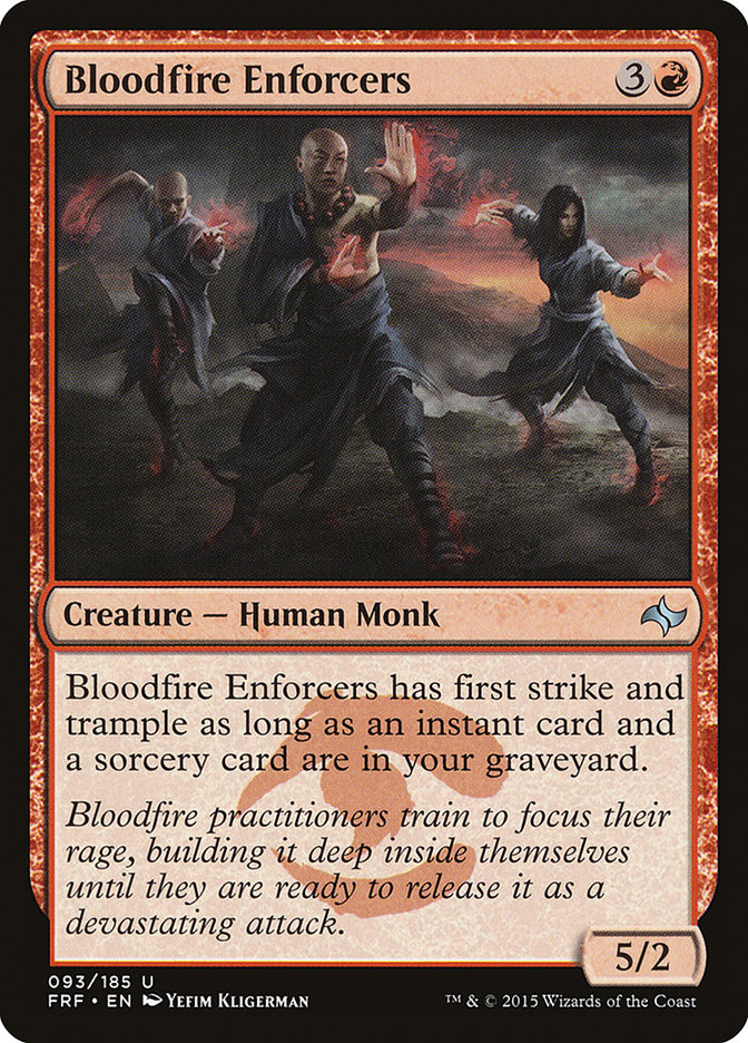 MTG Card Title: Bloodfire Enforcers FRF/93