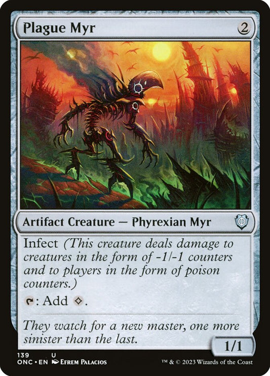 MTG Card Title: Plague Myr ONC/139