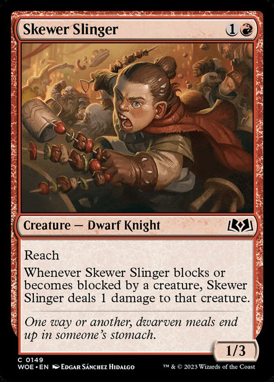 MTG Card Title: Skewer Slinger WOE/149
