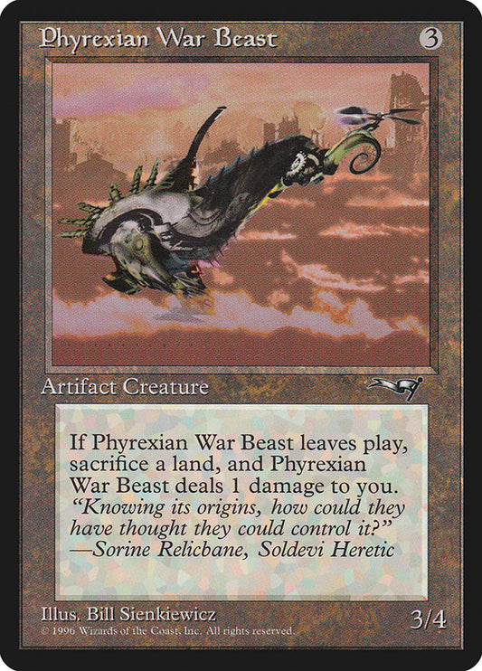 MTG Card Title: Phyrexian War Beast ALL/127b