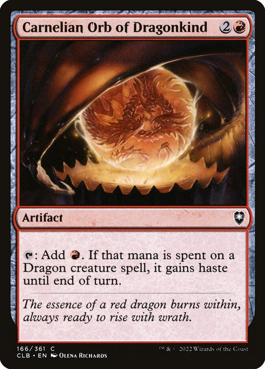 MTG Card Title: Carnelian Orb of Dragonkind CLB/166