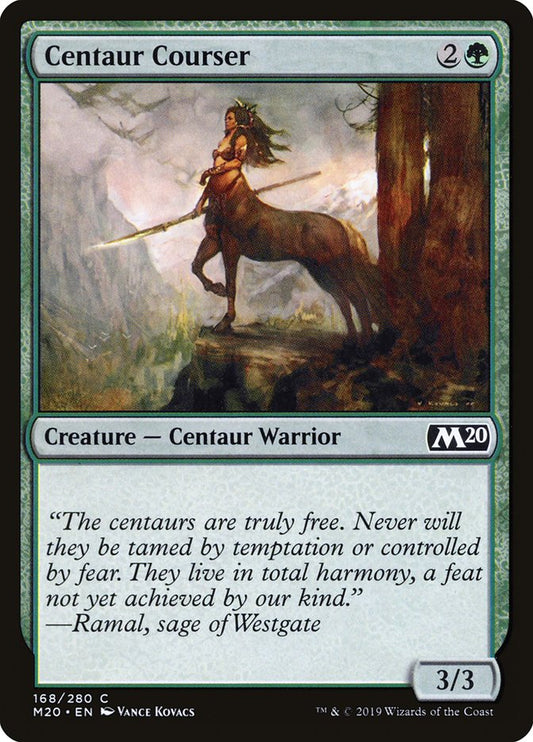 MTG Card Title: Centaur Courser M20/168