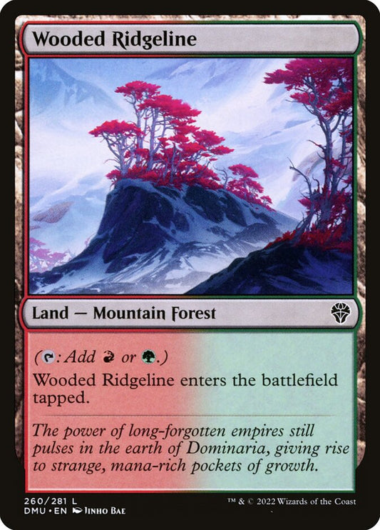MTG Card Title: Wooded Ridgeline DMU/260