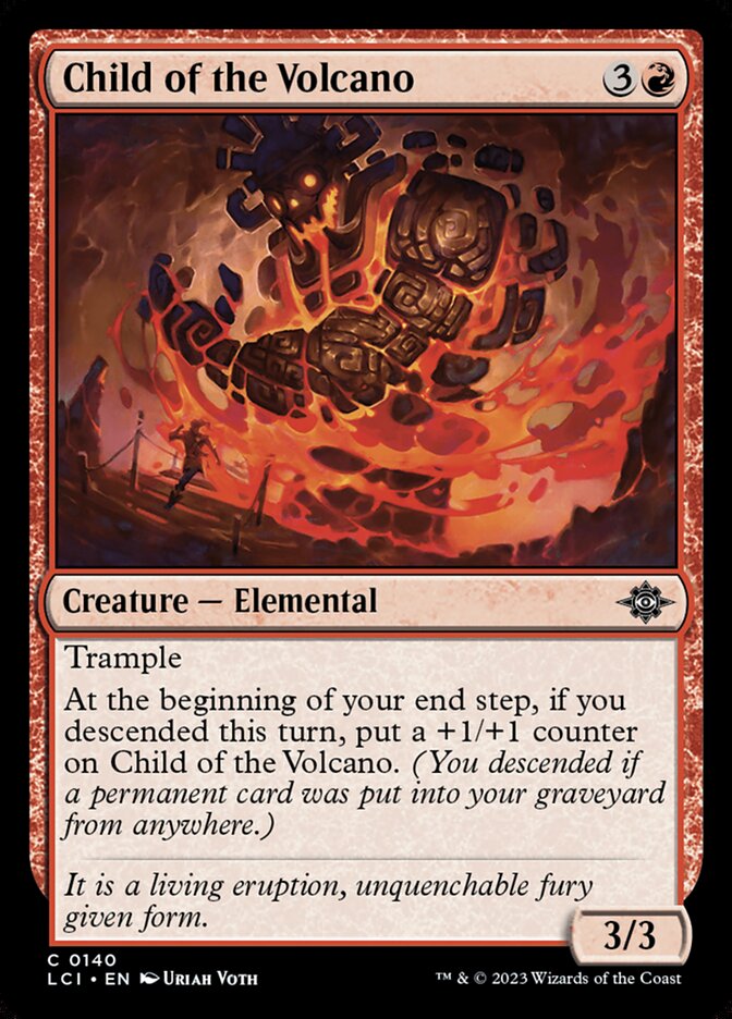 MTG Card Title: Child of the Volcano LCI/140