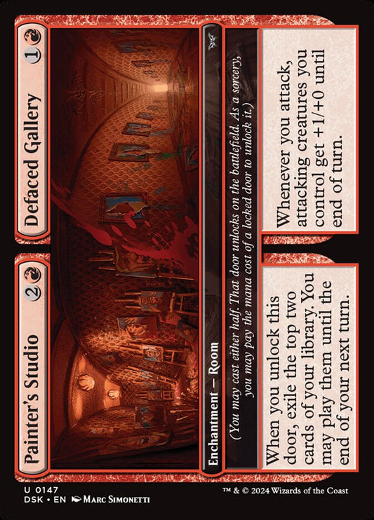 MTG Card Title: Painter's Studio // Defaced Gallery DSK/147