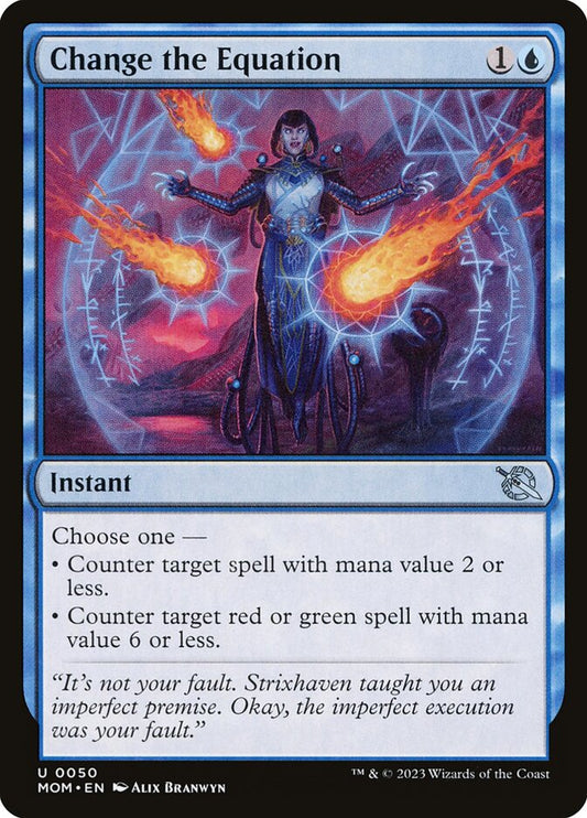 MTG Card Title: Change the Equation MOM/50