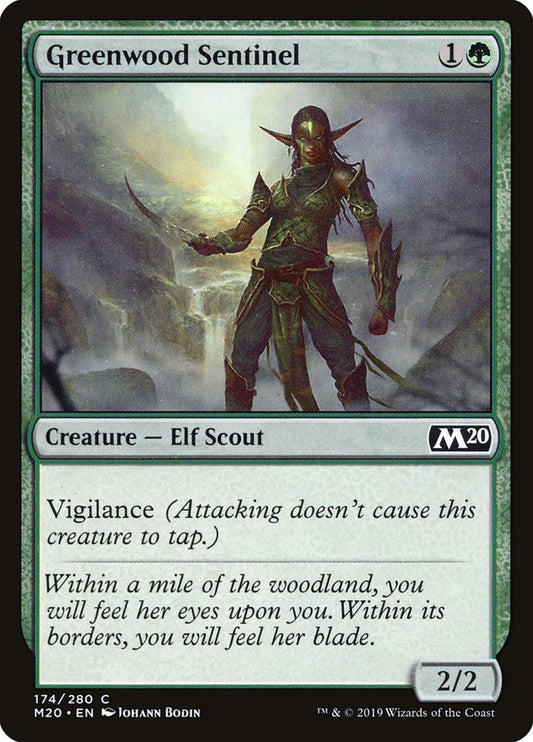 MTG Card Title: Greenwood Sentinel M20/174