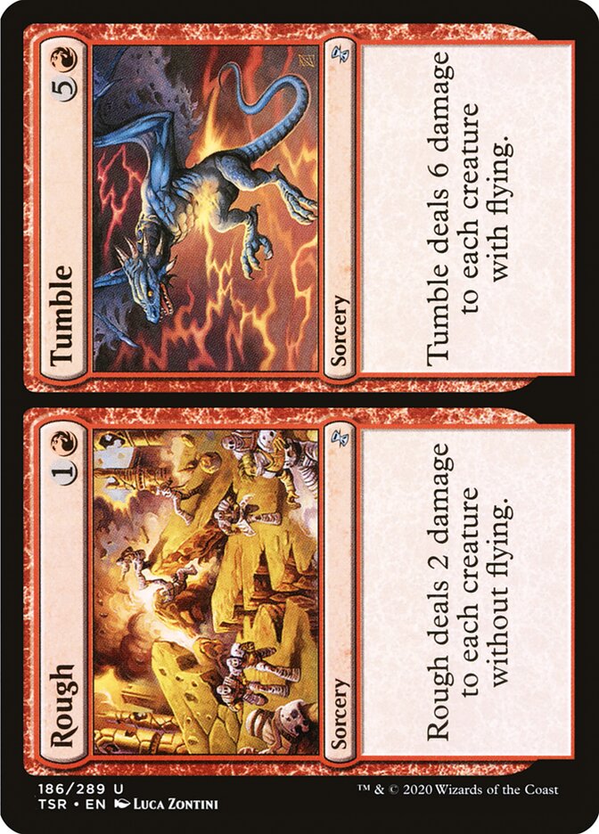 MTG Card Title: Rough // Tumble TSR/186