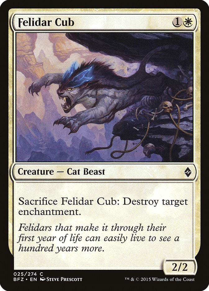 MTG Card Title: Felidar Cub BFZ/25