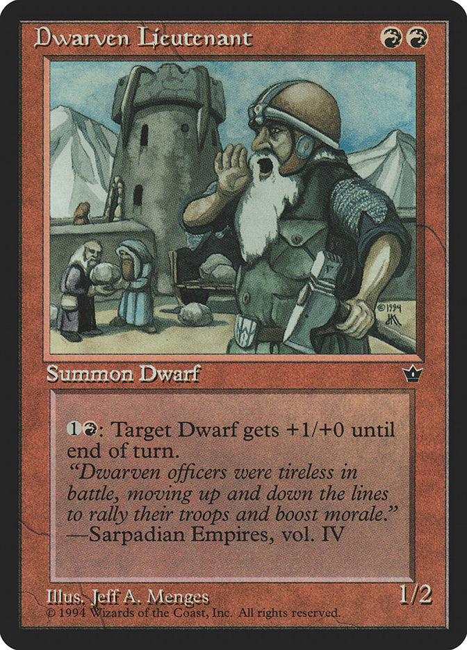 MTG Card Title: Dwarven Lieutenant FEM/52