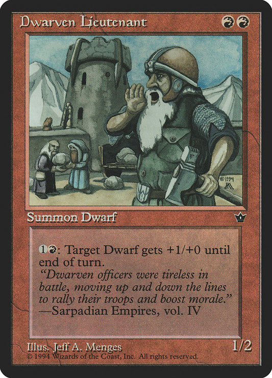 MTG Card Title: Dwarven Lieutenant FEM/52