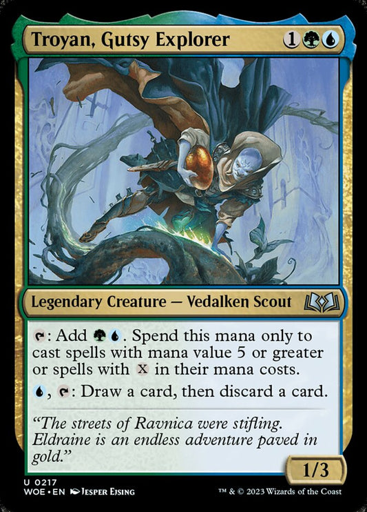 MTG Card Title: Troyan, Gutsy Explorer WOE/217