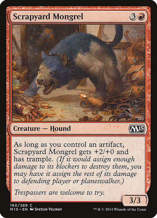 MTG Card Title: Scrapyard Mongrel M15/160