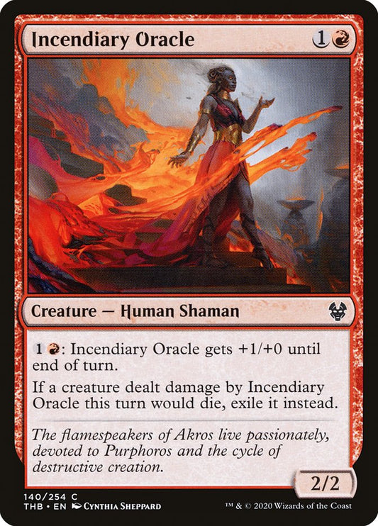 MTG Card Title: Incendiary Oracle THB/140