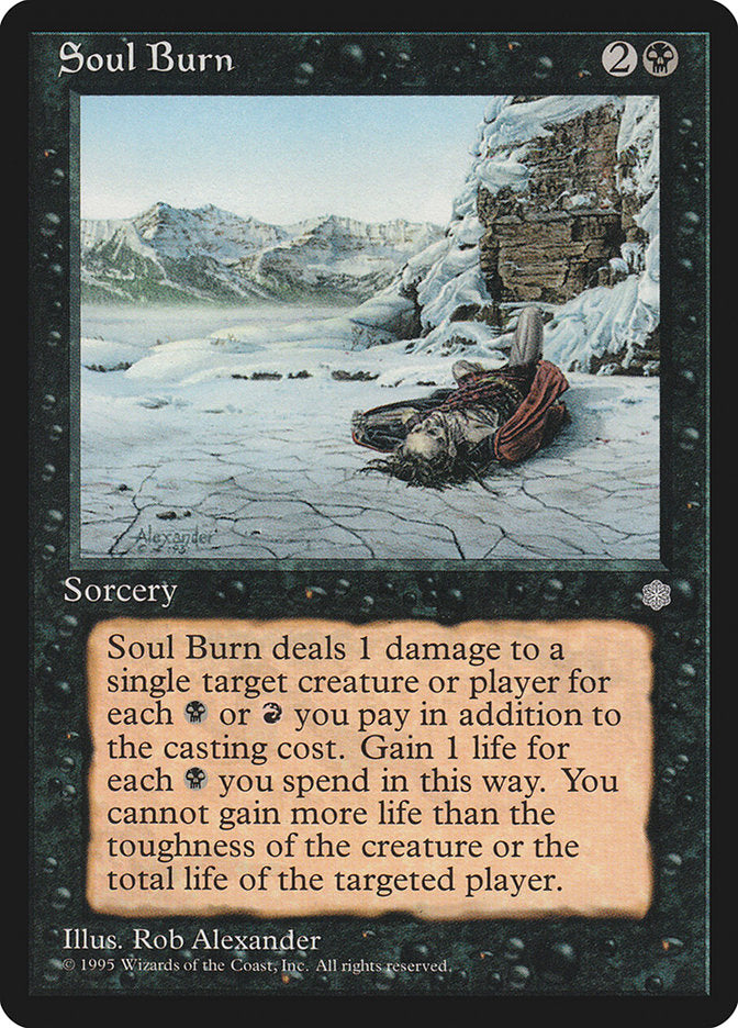 MTG Card Title: Soul Burn ICE/161