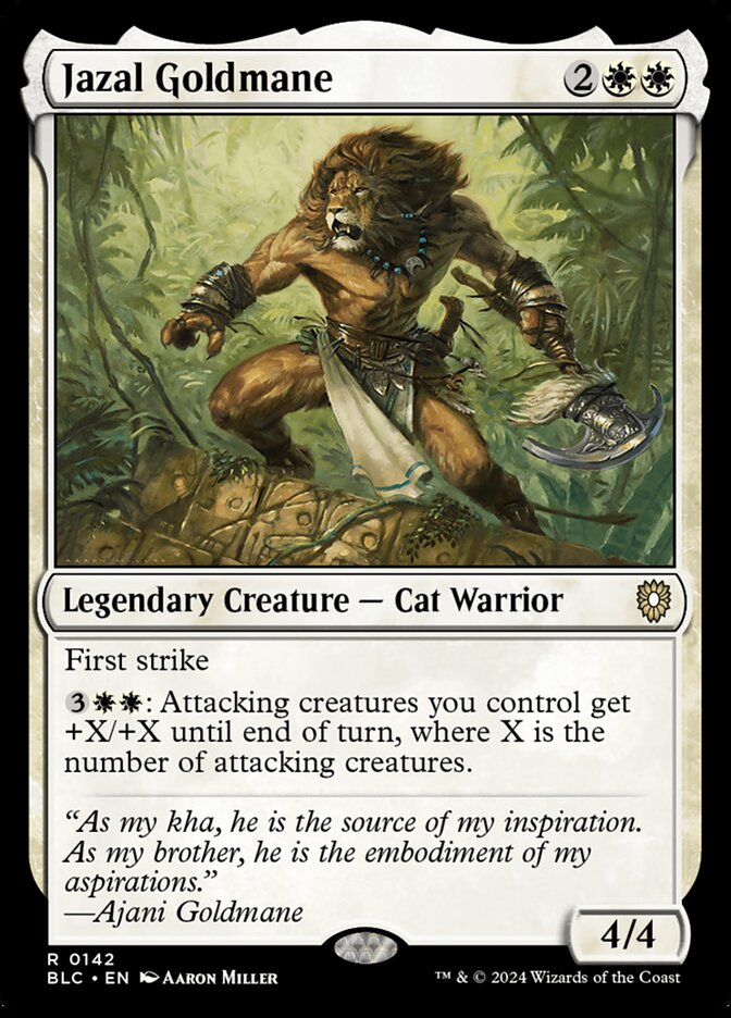 MTG Card Title: Jazal Goldmane BLC/142