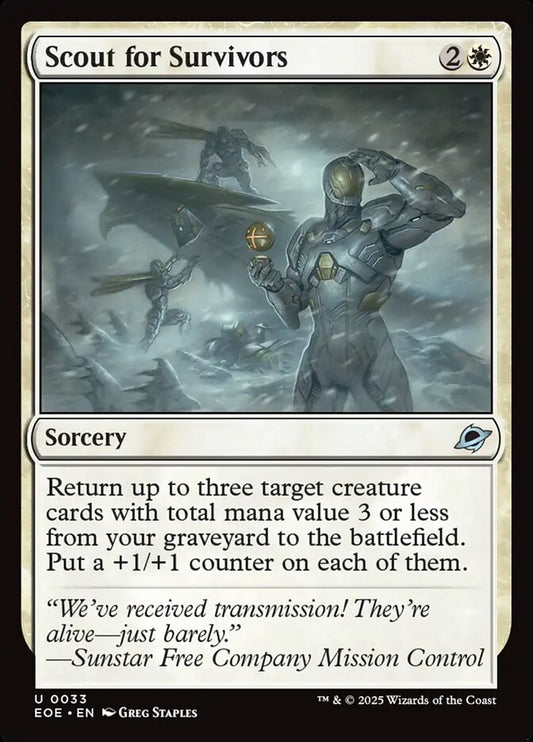 MTG Card Title: Scout for Survivors EOE/33