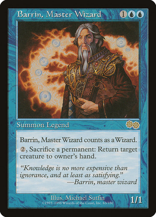 MTG Card Title: Barrin, Master Wizard USG/63