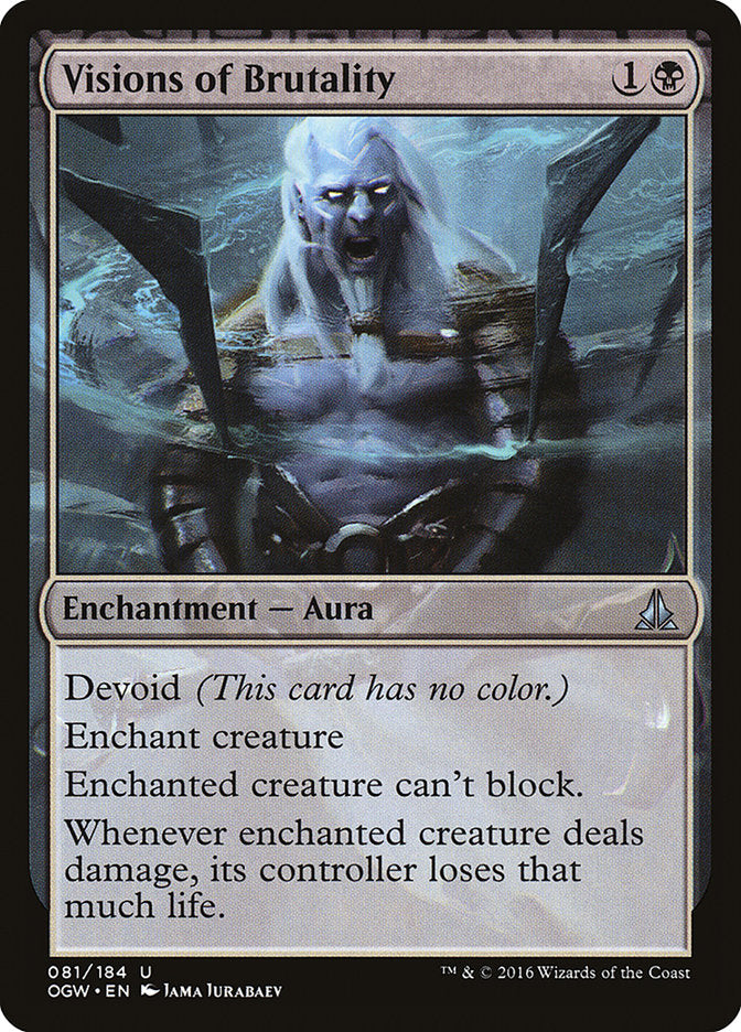 MTG Card Title: Visions of Brutality OGW/81