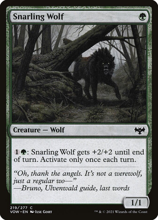 MTG Card Title: Snarling Wolf VOW/219